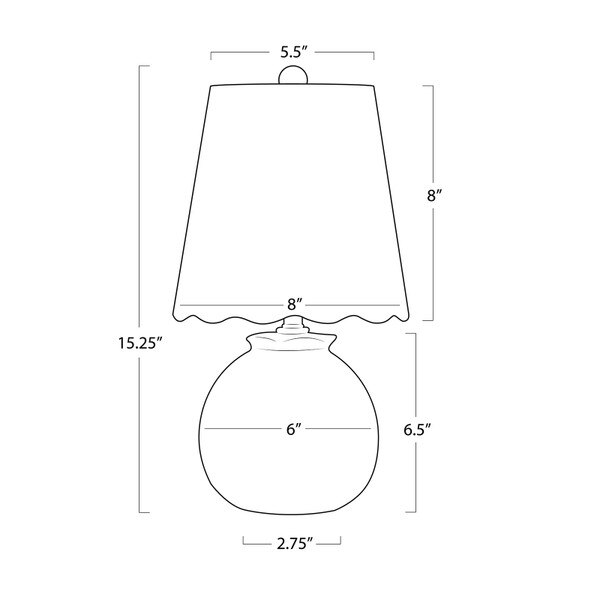 Amoria Mini Lamp Line Drawing